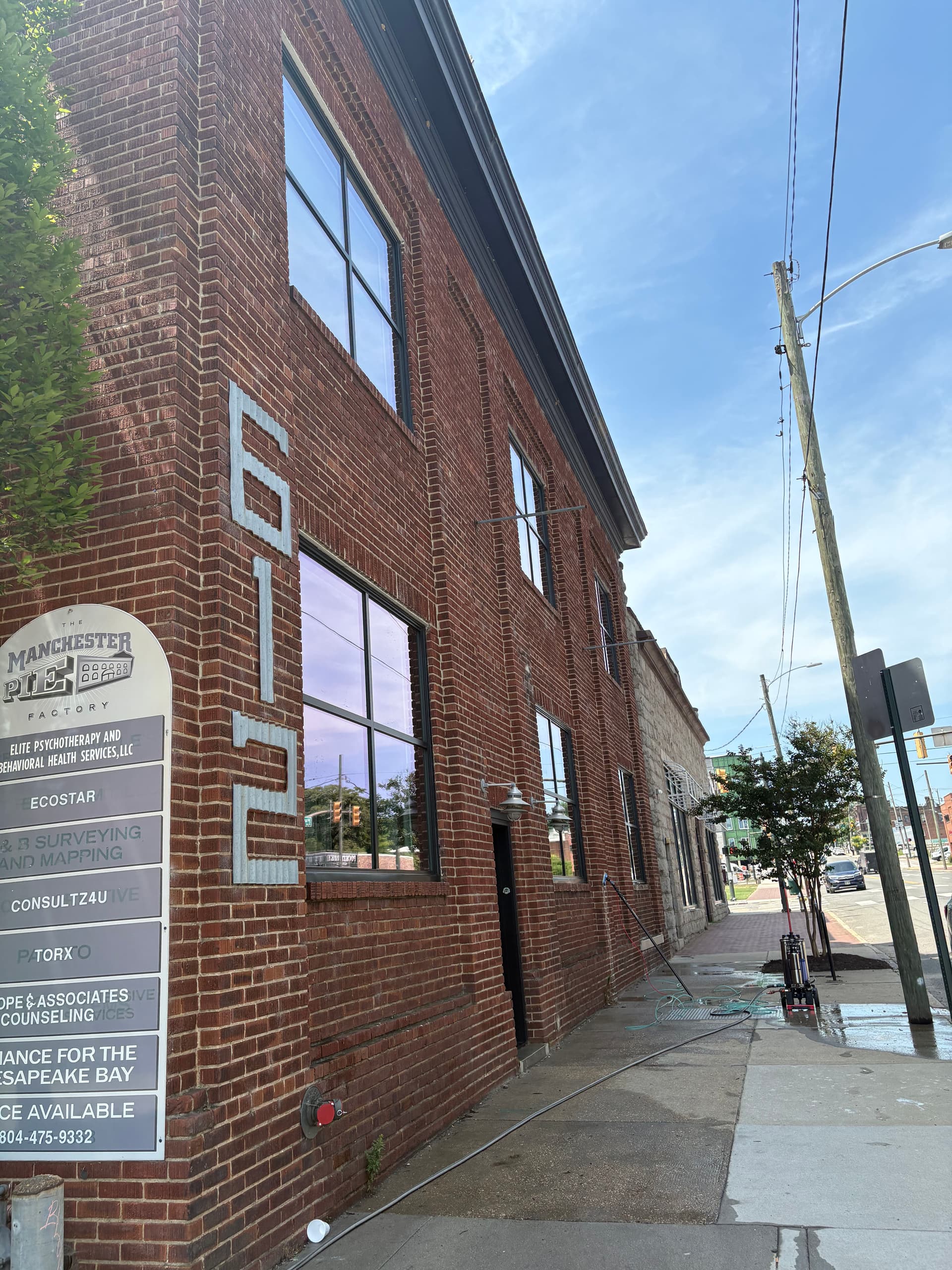 Gallery photos for Commercial Window and Screen Cleaning at Richmond's Manchester Pie Factory: Image #1